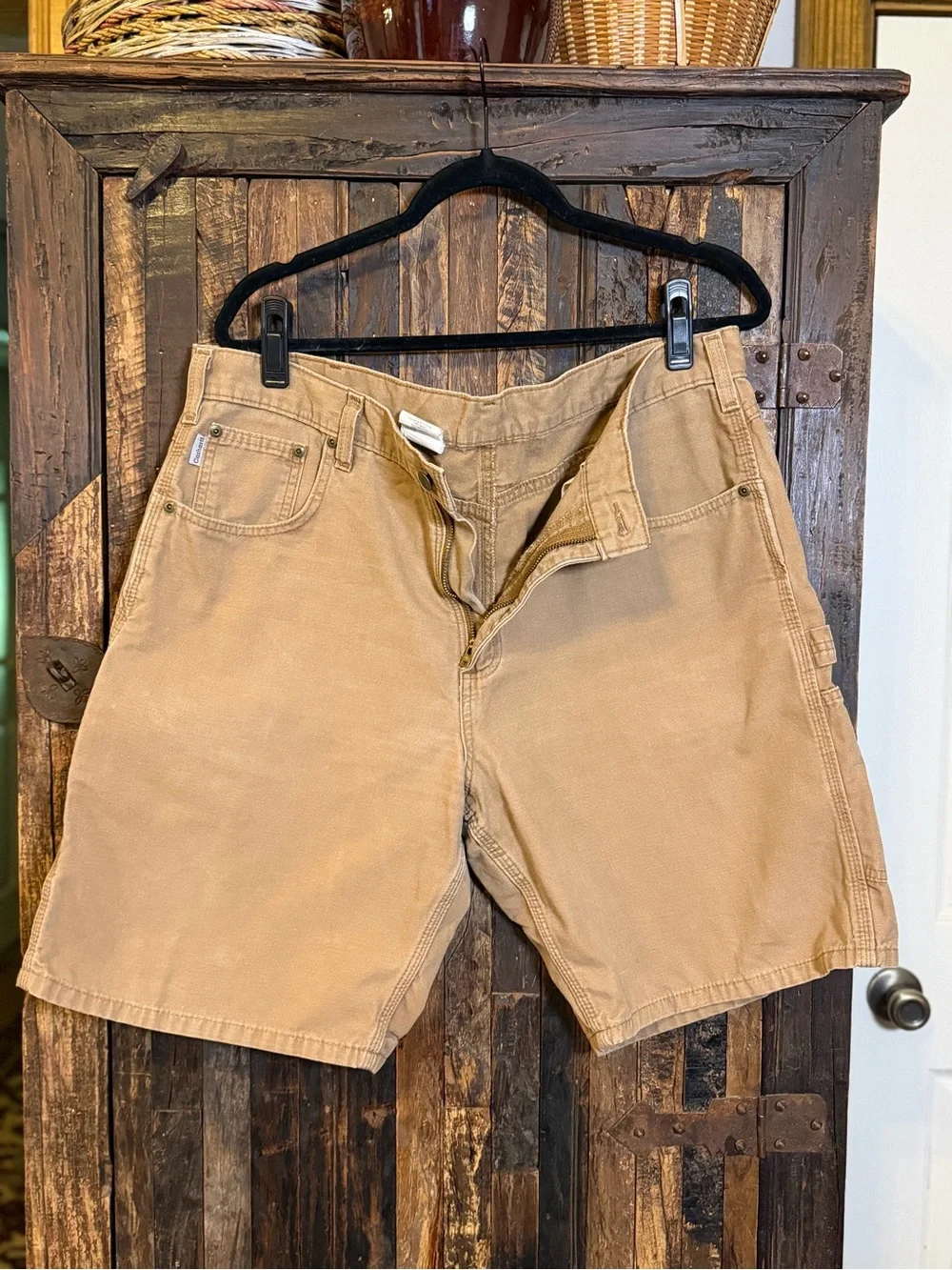Carhartt Carpenter Shorts Men’s 38 Brown Duck Canvas Y2K 2007 Workwear